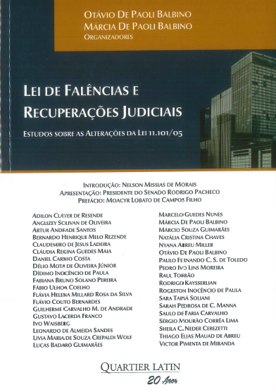 Dr. Flávio Bernardes publica capítulo de livro em obra denominada “Lei de Falências e Recuperações Judiciais”